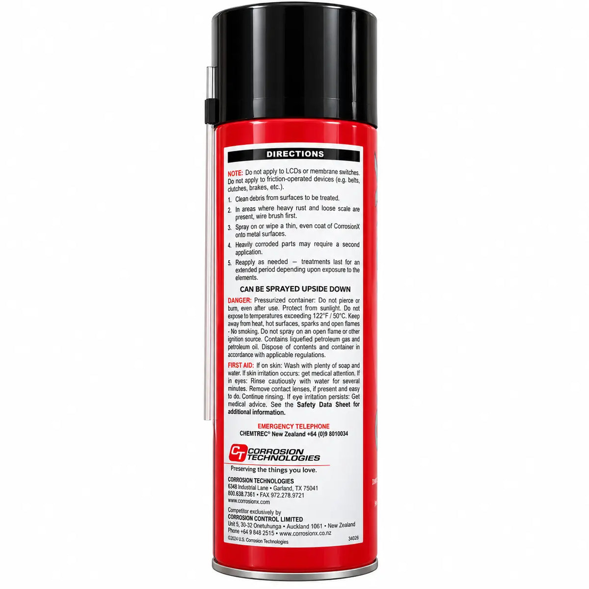 CorrosionX 90102 Corrosion Inhibitor, Moisture Displacer & Lubricant Aerosol 473ml