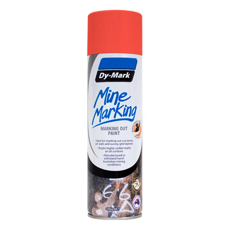 Dy-Mark Mine Marking Horizontal Spray Fluro Orange 350g