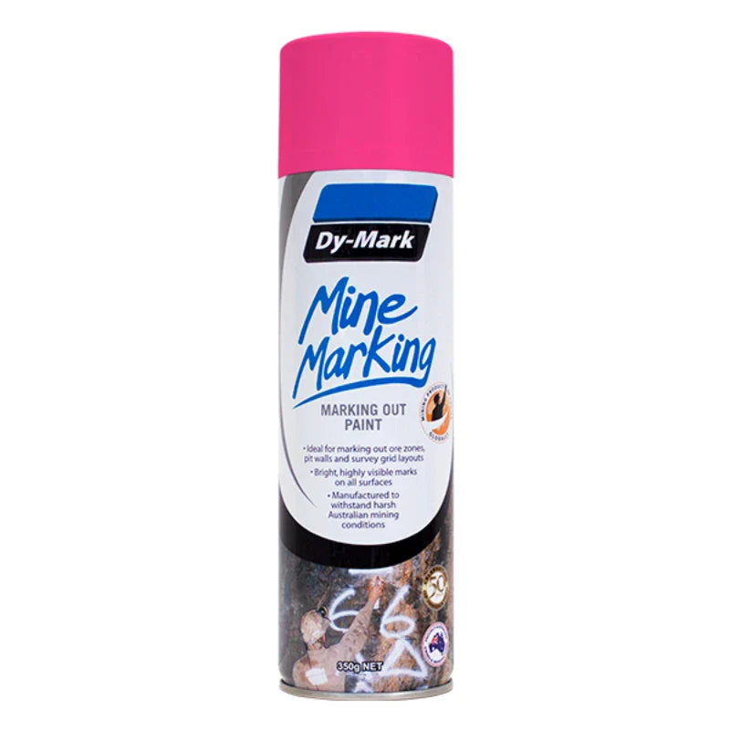 Dy-Mark Mine Marking Horizontal Spray Fluro Pink 350g