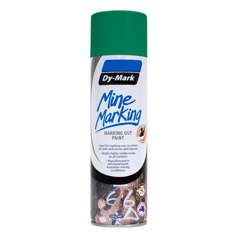 Dy-Mark Mine Marking Horizontal Spray Green 350g - Pack of 12