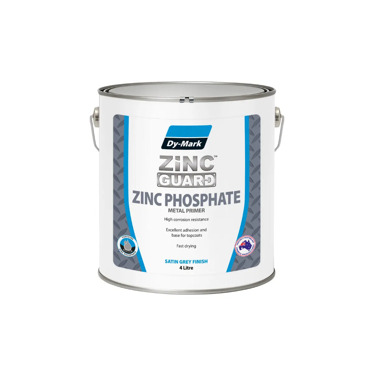 Dy-Mark Zinc Guard Zinc Phosphate Metal Primer 4L Grey - AIMS Industrial Supplies