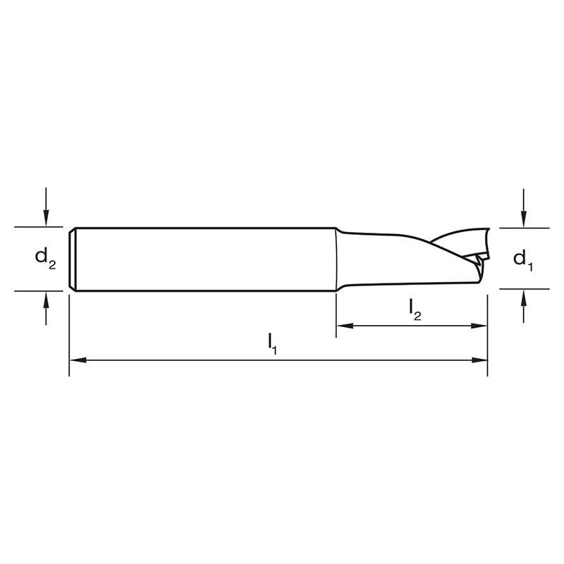 Sutton E444 Metric 1 Flute Endmill - Carbide VHM Ultra - Short