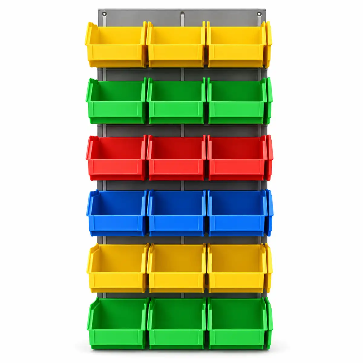 Ezylok LP4 Louvred Panel 18 Pieces Size 3Z Plastic Bin - Mixed_Colour