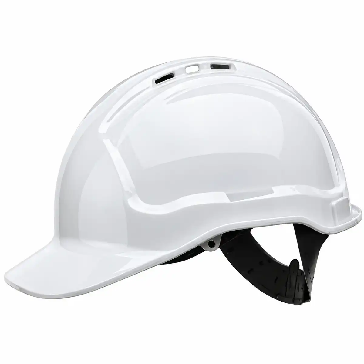 Frontier Tuffgard Vented Hard Hat White Pinlock Harness