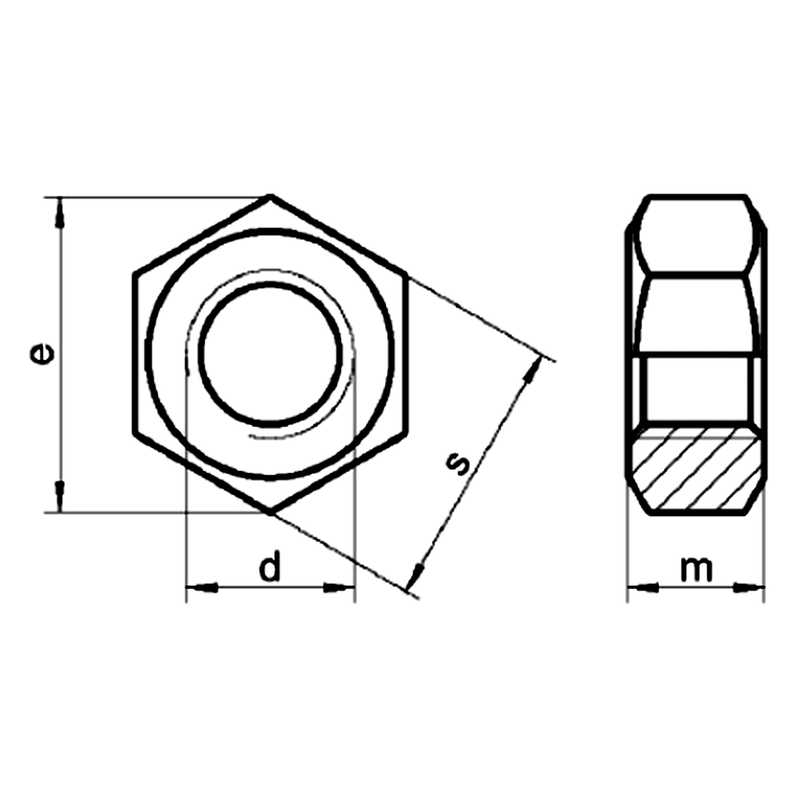 Hex Nut Metric Fine A4 (316)