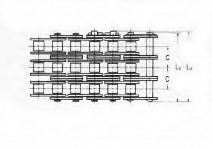 KCM BS Roller Chain Triplex - Steel - Box of 10 Foot