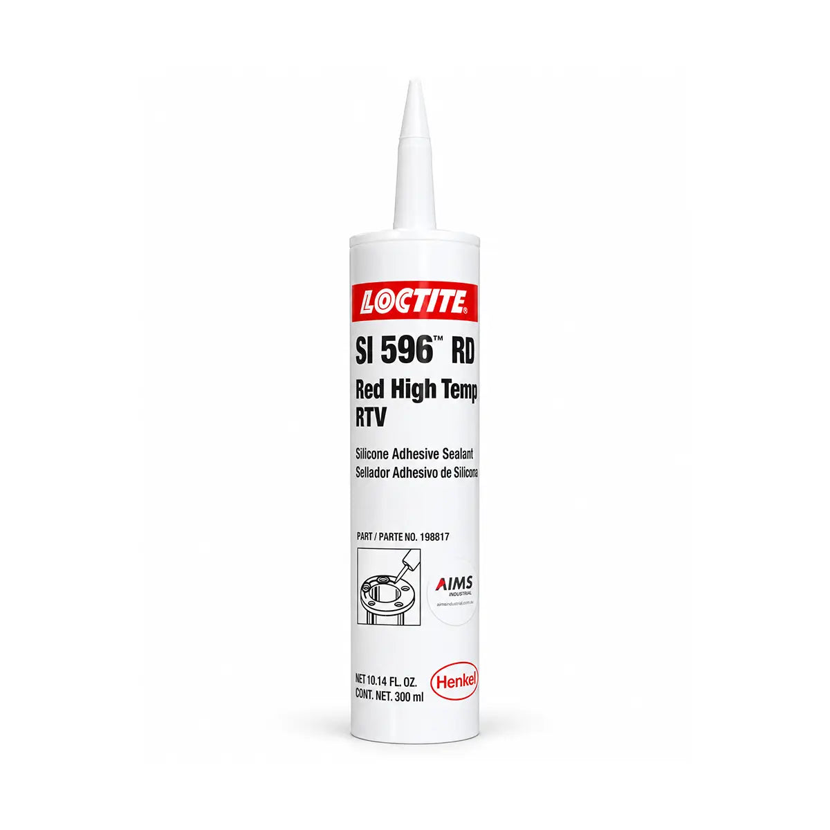Loctite 596 Superflex RTV High Temperature Silicone Sealant Red