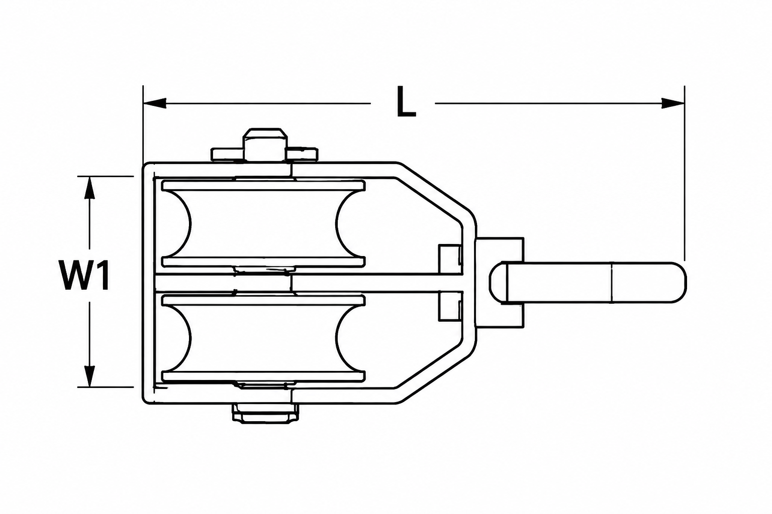 Mame Block A2 (304) Stainless Sheave Single 25mm - MBLA225SS