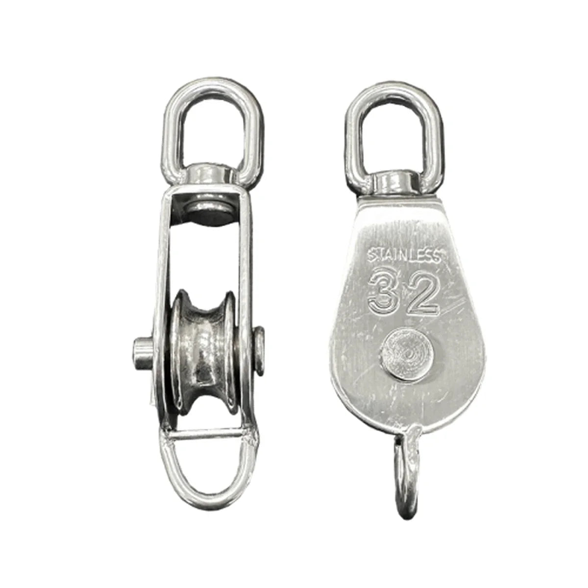 Mame Block with Eye End A2 (304) Stainless Sheave Single 32mm - A0212820 - AIMS Industrial Supplies