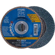 Pferd Polifan Flap Disc GP Zirconia - Steel/Inox 125mm 80 Grit - Pack of 10
