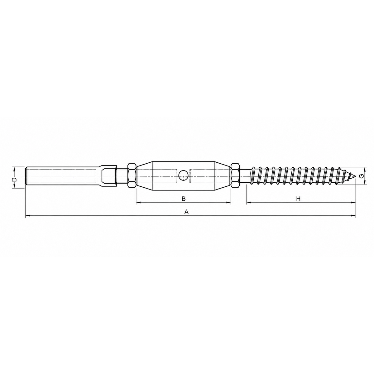 Rigging Screw Lag/Swage A4 (316)
