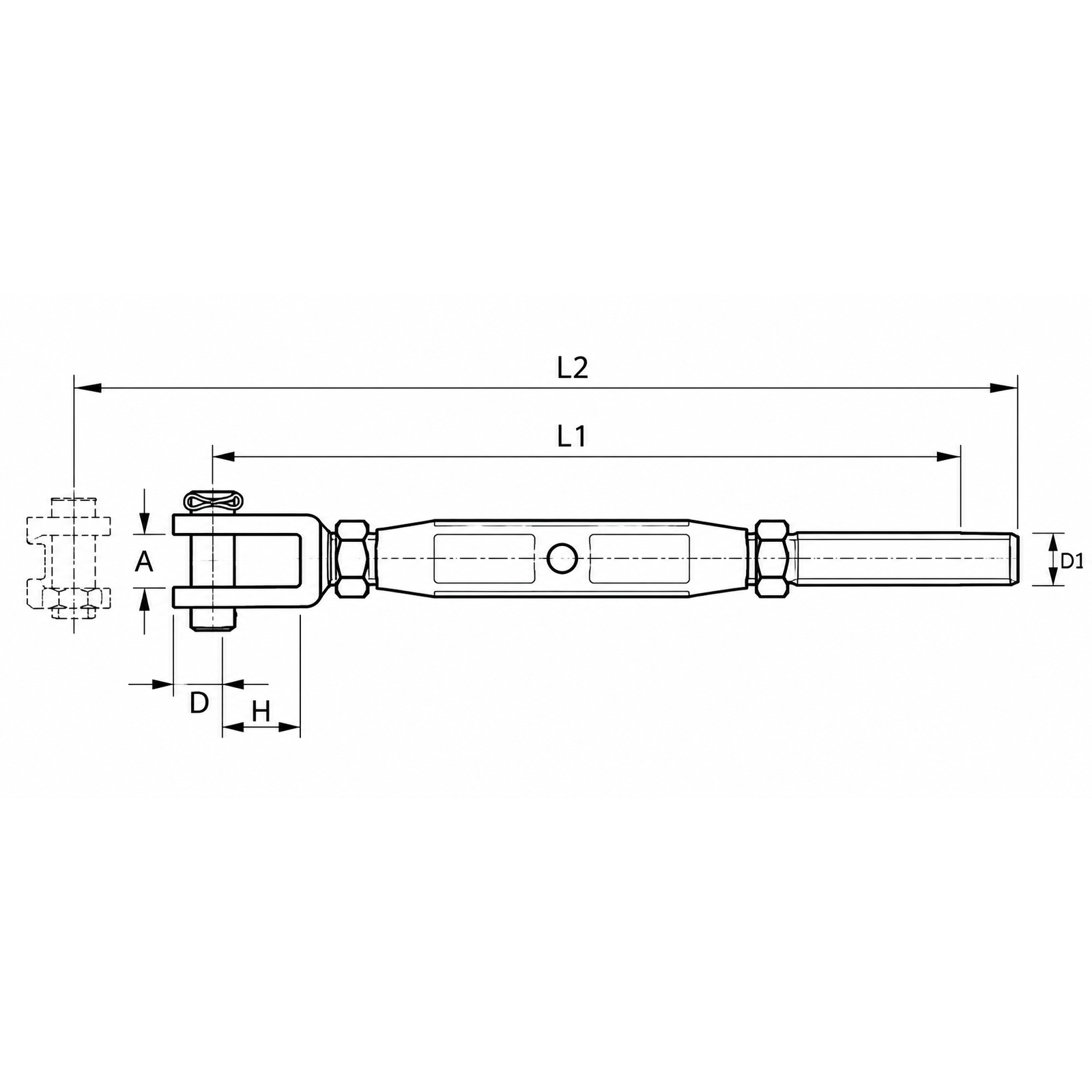 Rigging Screw Jaw/Swage A4 (316)