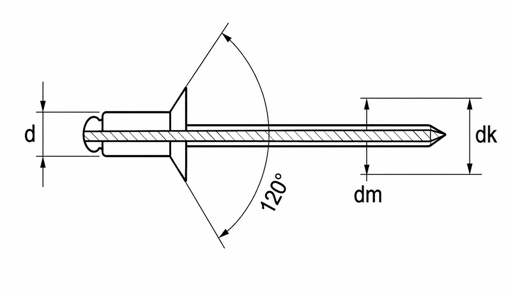 Rivet A2 (304) CSK Stainless Steel
