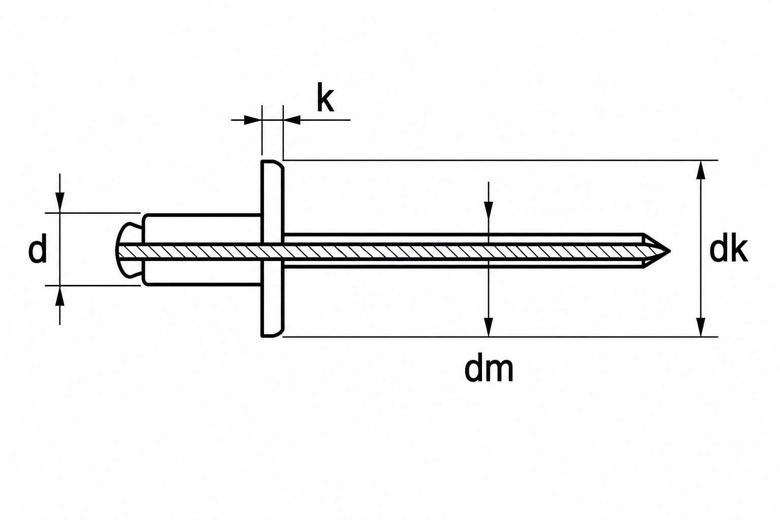 Rivet A2 (304) Large Flange Stainless Steel