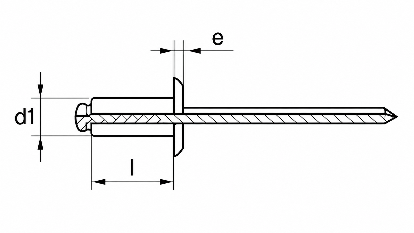 Rivet A4 (316) Open Type Stainless Steel