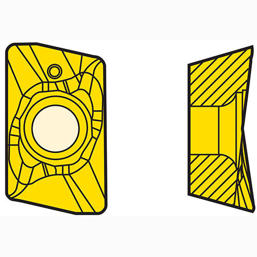 Seco 11.6 x 5.07mm MK1500 10.4° Chamfer Mill Turbo 12 Milling Insert  XOMX120408TR-M12,MK1500 Pack of 10