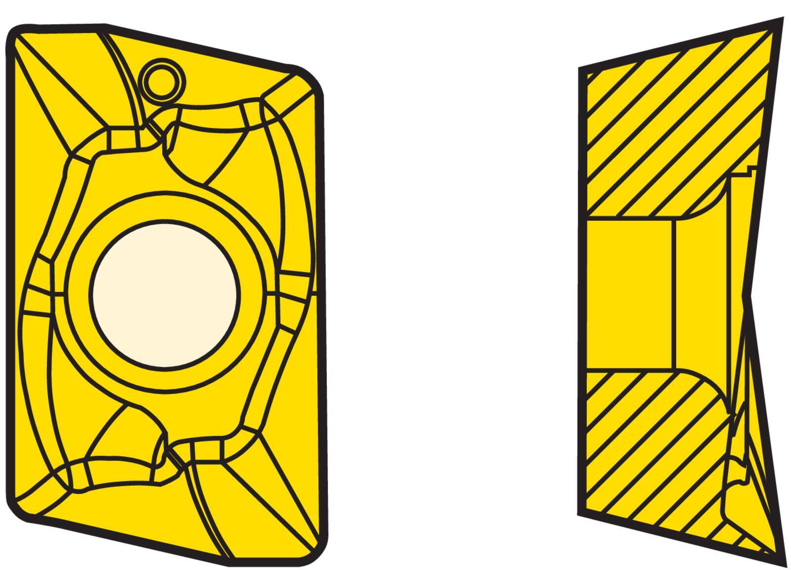 Seco 12 x 5.03mm MS2500 20.3° Chamfer Mill Turbo 12 Milling Insert  XOEX120408R-M07,MS2500 Pack of 10
