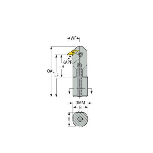 Seco Turning Internal Toolholder (Steel - Multiple Lock - L Type)