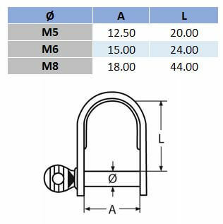 Light Weight Strap Shackle - 304 Stainless Steel