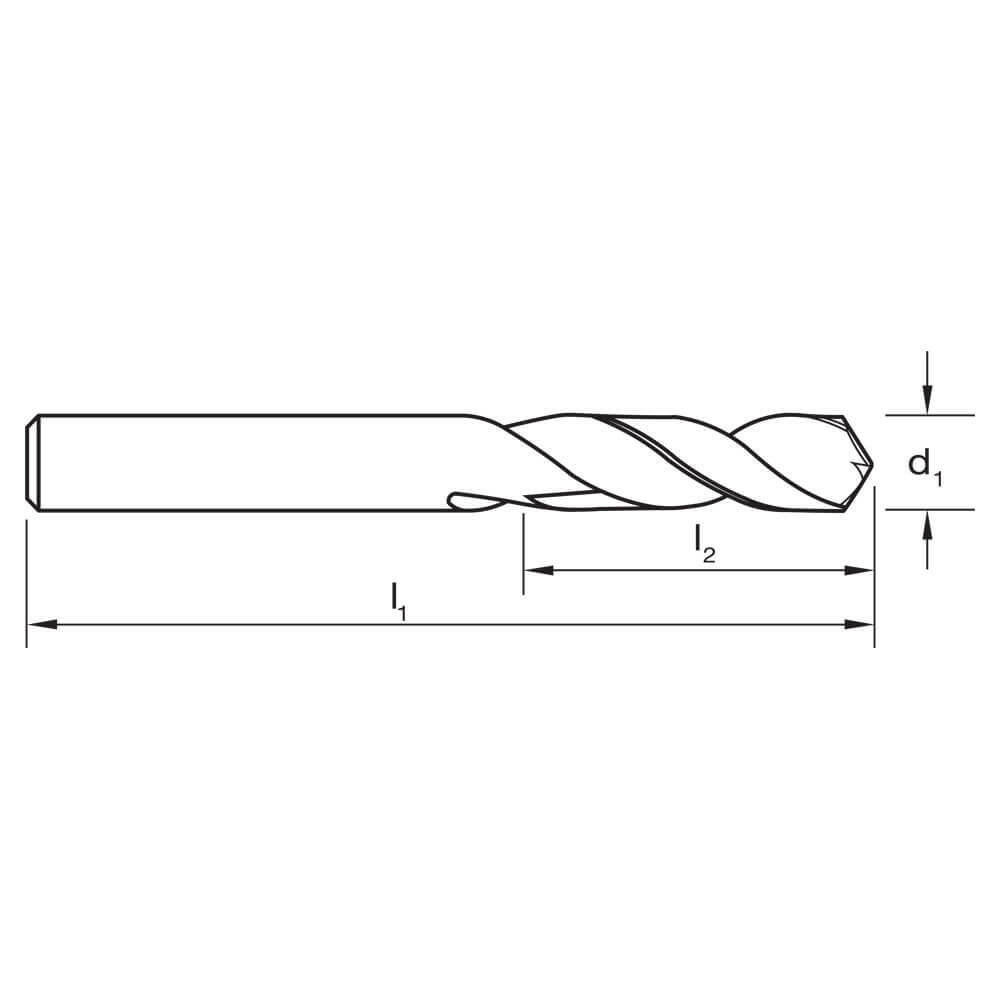 Sutton D177 Stub Drill Bit - DXS DIN1897 - Cobalt Steel TiAlN