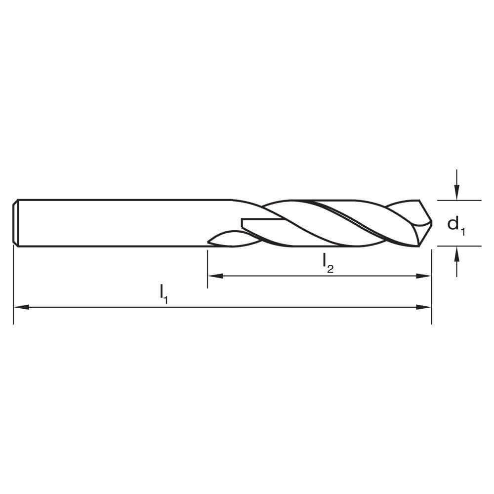 Sutton D186 Blue Bullet Stub Drill Bit - DIN1897 - HSS