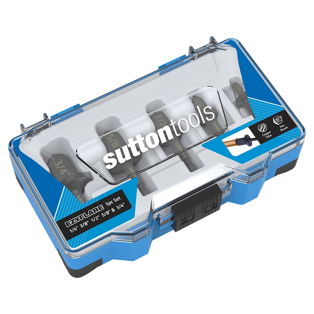Sutton Ezyflare Flaring Bit Set 1/4 - 3/4" - Z100S0005, 5 Pieces