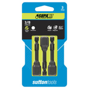 Sutton Supabit Magnetic Nutsetter 3/8" x 65mm - S1570965, 3 Pieces