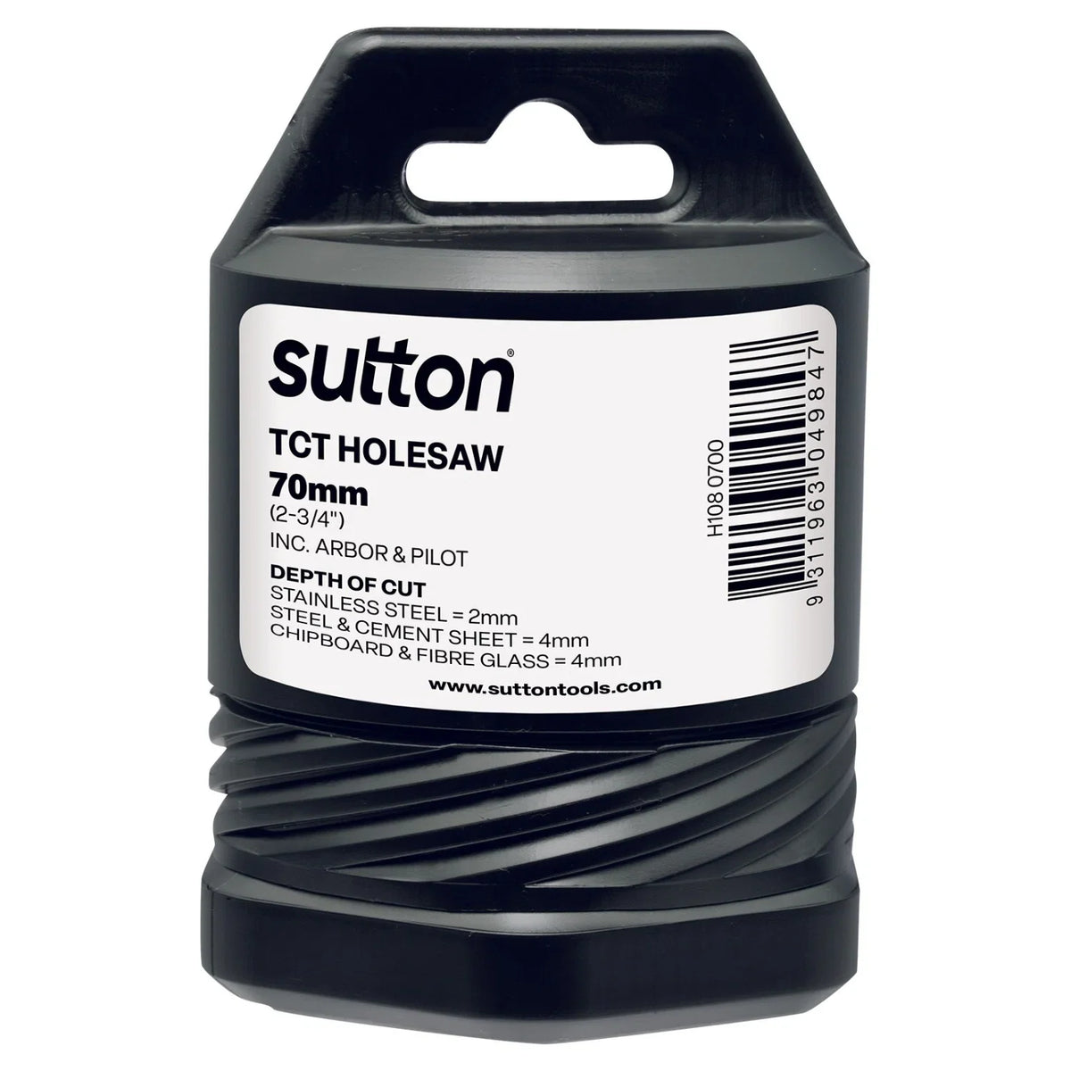 Sutton TCT Holesaw With Arbor 70mm - H1080700