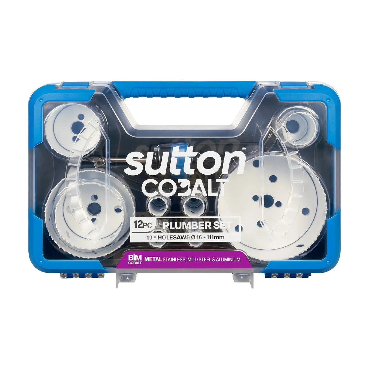 Sutton Tools H125 Bi-Metal Cobalt Holesaw Plumber Set, 12 Pieces