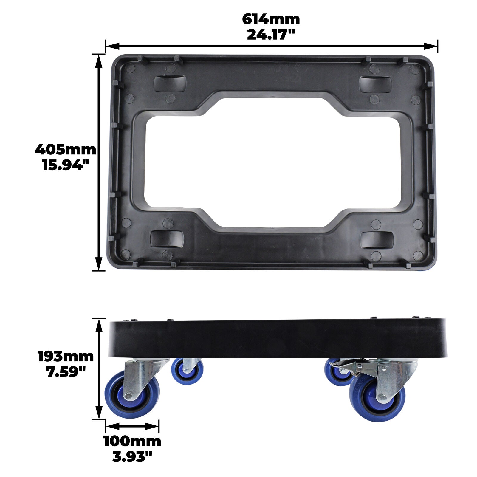 Easyroll 400kg Tub Dolly 614 x 405mm - TTD400