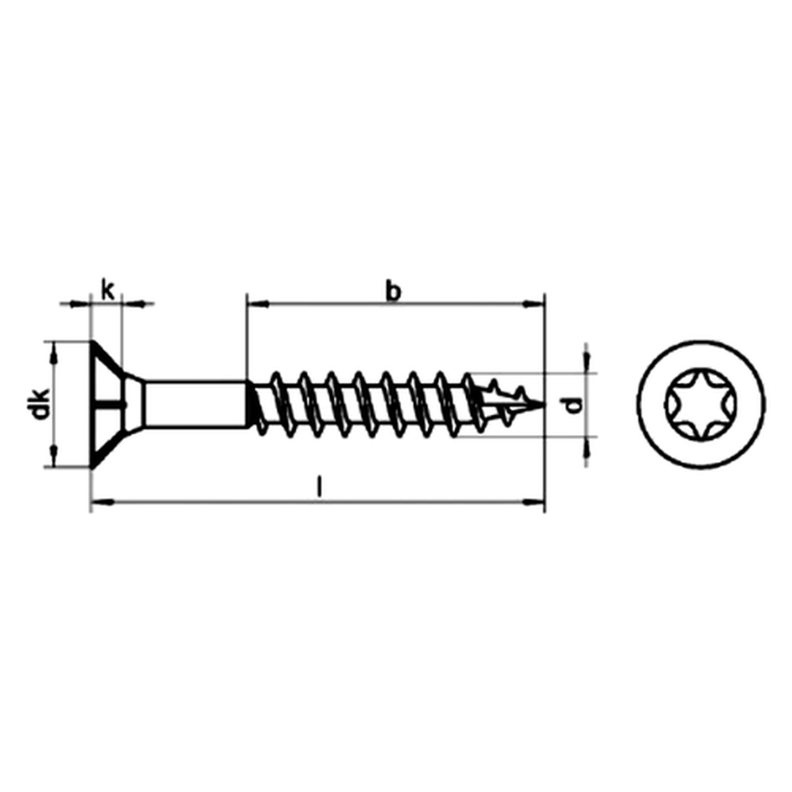 Torx Drive Decking Screw Stainless Steel