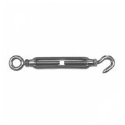 Hook-Eye Open Body Turnbuckle With Lock Nuts - 316 Stainless Steel