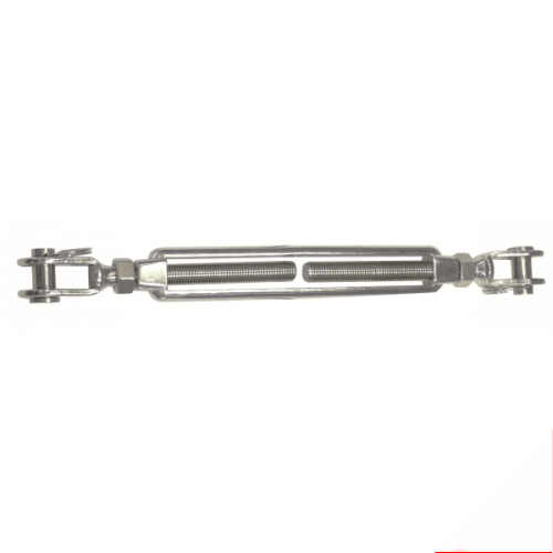 Jaw-Jaw Open Body Turnbuckle With Lock Nuts - 316 Stainless Steel