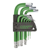 Typhoon Tools Hex Key Swing Set 1.5 - 10mm Metric Ball End Short, 9 Pieces