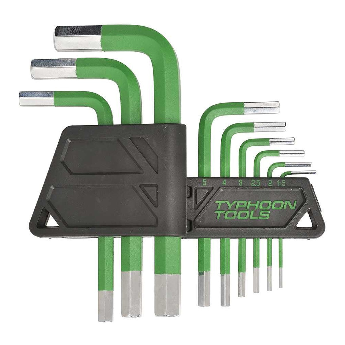 Typhoon Tools Hex Key Swing Set 1.5 - 10mm Metric Standard, 9 Pieces