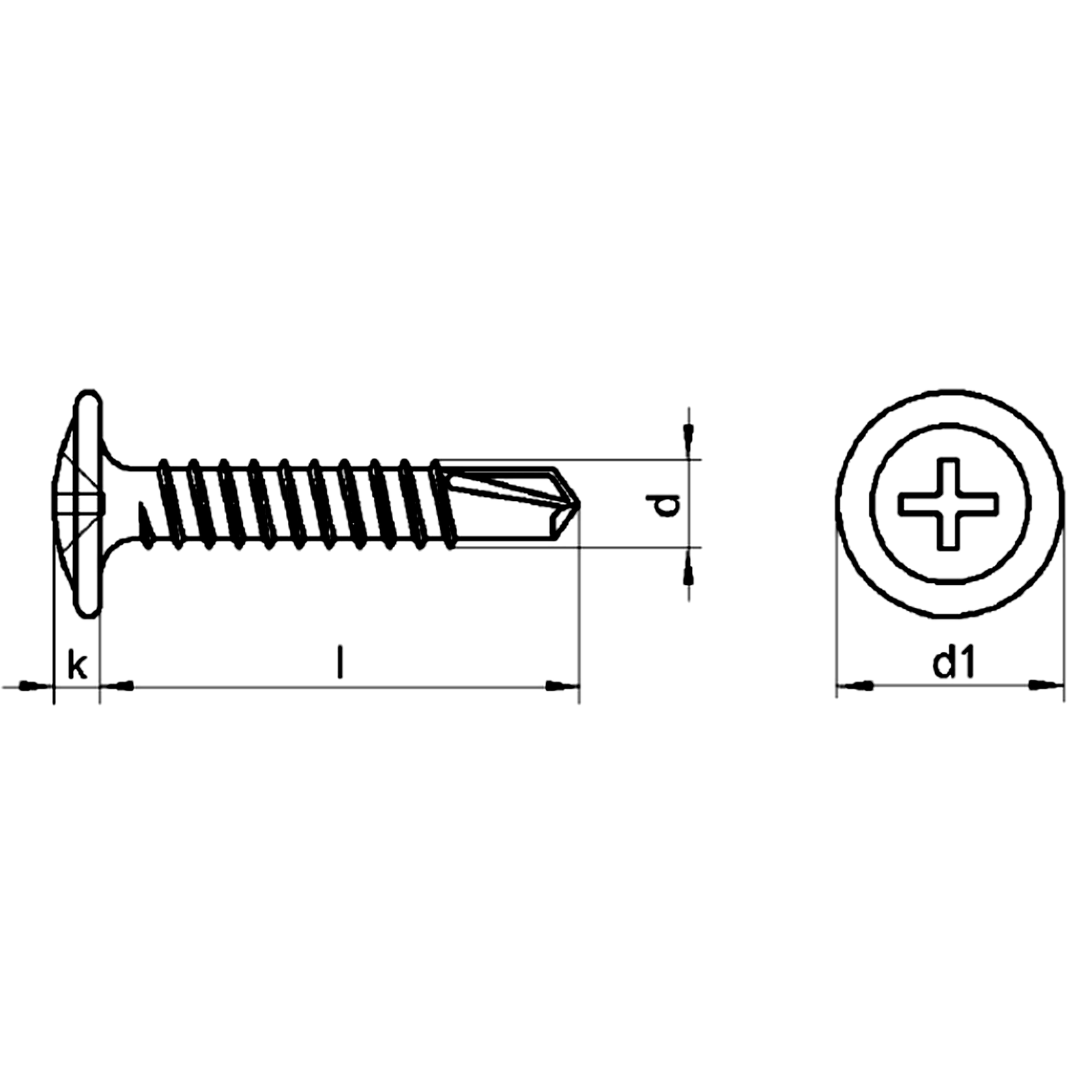Wafer Head Self Drilling Screw A2 (304)