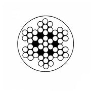 White PVC Wire Rope 7 x 7 Construction - 316 Stainless Steel