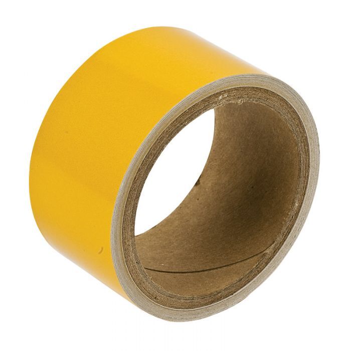 Brady Reflective Warning Tape, Class 2 Reflective Tape - Yellow Reflective Indoor Warning Tape
