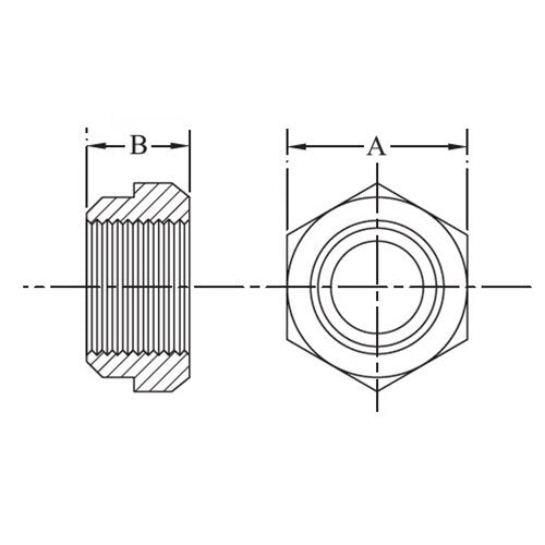 AAP 1/2" (15mm) Black Steel Hexagon Pap SSH15SH2