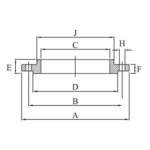 AAP 1/2" Slip - On Weld Flange ANSI B16.5 C150 PF15 - AIMS Industrial Supplies