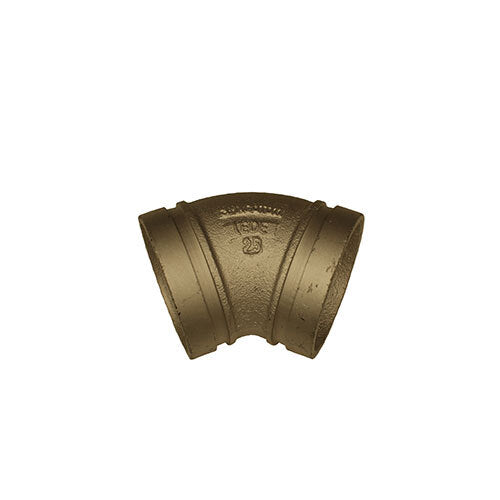 AAP 2" (50mm) Roll Groove 45° Elbow - Galvanised GEF50G