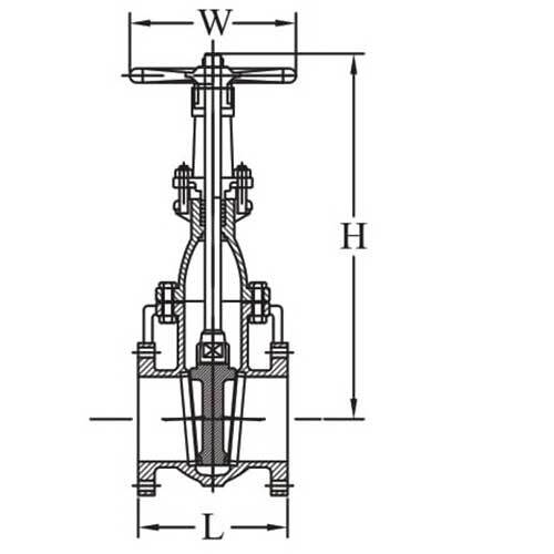 AAP 4" Cast Iron Flanged Gate Valve-Rising Stem Table-D VCIGRS94D - AIMS Industrial Supplies