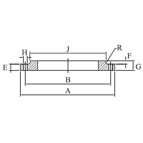 AAP 4" Slip-on Forged Steel Plate Flange BS10 - Table-D SFDS94 - AIMS Industrial Supplies