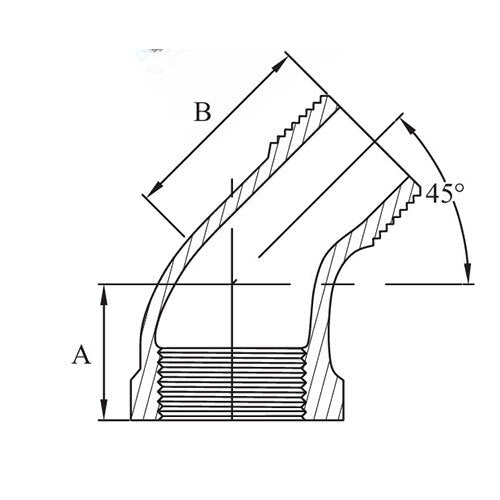AAP 45° Elbow F/F - BSP 316 Stainless Steel - AIMS Industrial Supplies