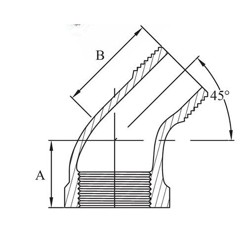 AAP 45° Elbow M/F - BSP 316 Stainless Steel - AIMS Industrial Supplies