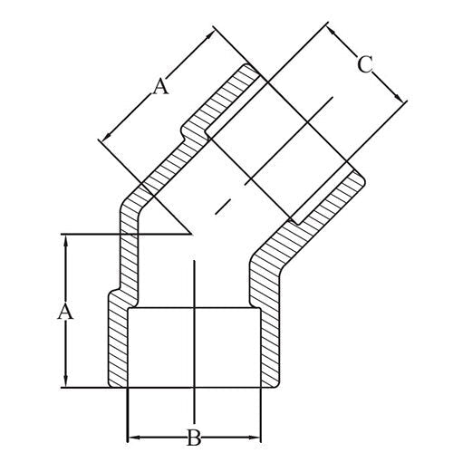 AAP 45° Elbow Socket Weld - AIMS Industrial Supplies