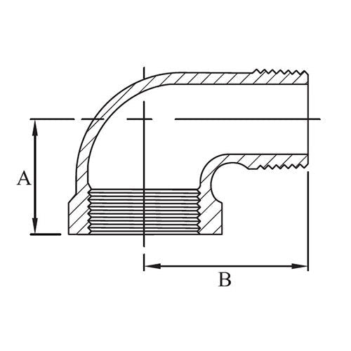 AAP 90° Elbow M/F - BSP 316 Stainless Steel - AIMS Industrial Supplies