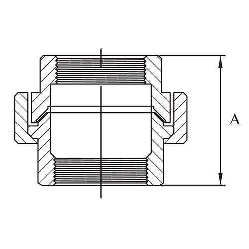 AAP 90deg F/F Union Galvanised Malleable 2