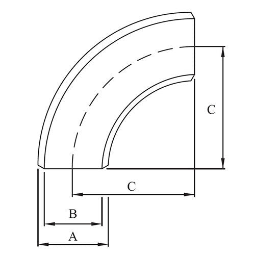 AAP 90deg Long Radius Elbow Buttweld Sgp JIS 2311 - AIMS Industrial Supplies