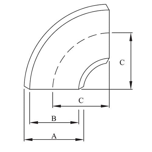 AAP 90deg Short Radius Elbow Buttweld Std - AIMS Industrial Supplies